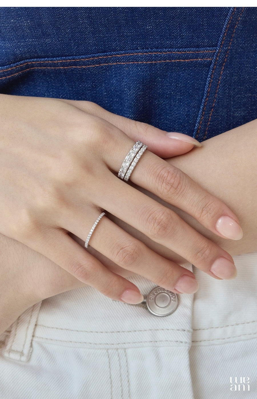 Silver Half Eternity Ring