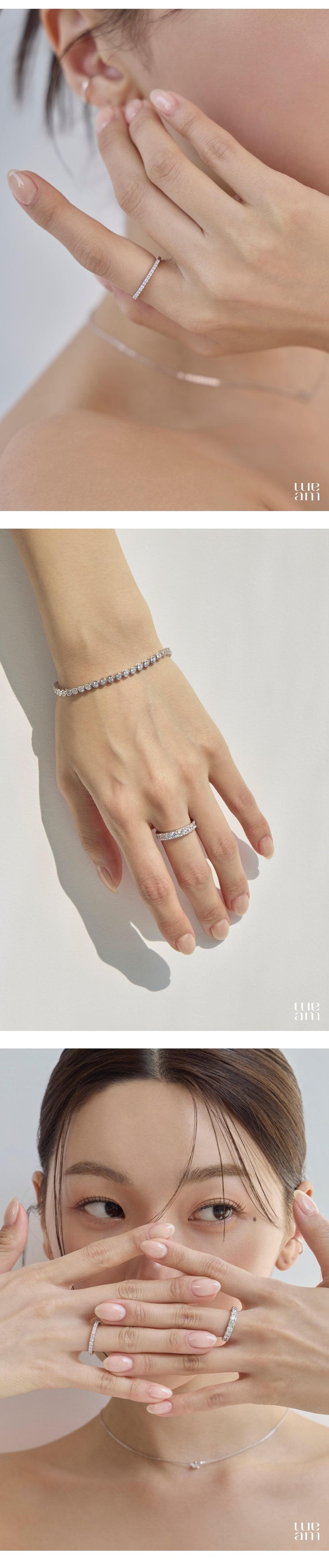 Silver Half Eternity Ring