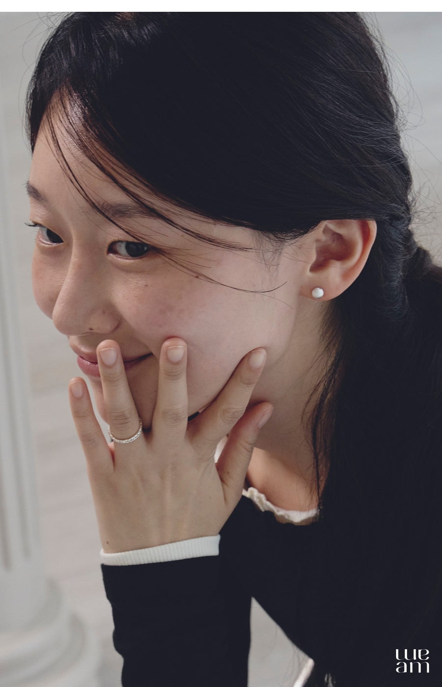 Silver Round Matte Stud Earrings