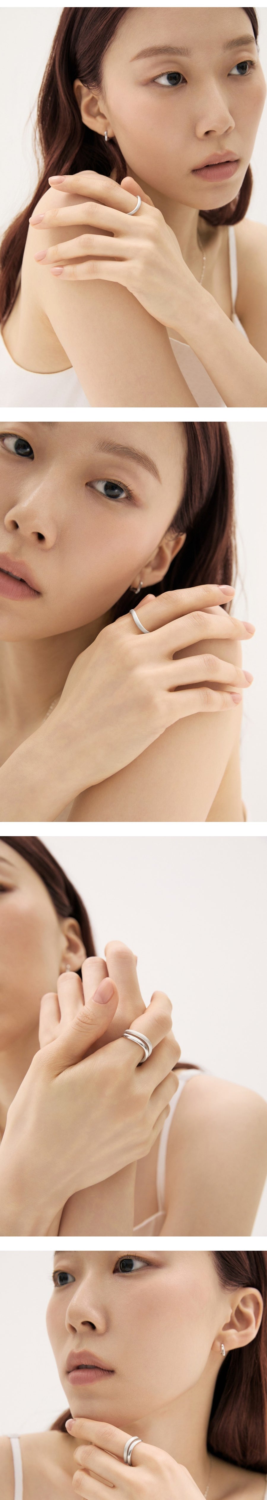 Silver Curve Almond Ring