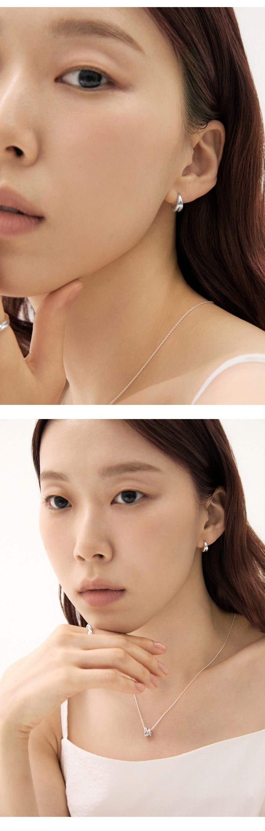 シルバーボールドフェアウィアモンズワンタッチイヤリング / SIilver Bold pair One-Touch Earrings