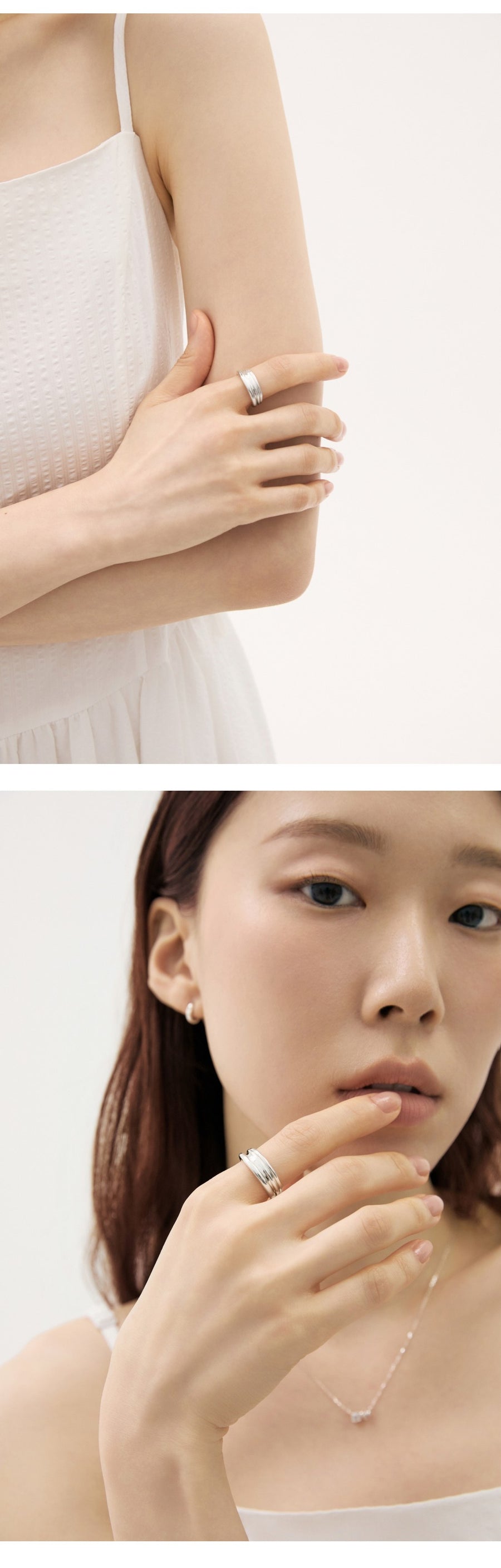 シルバーレイヤードウィアモンズリング / SIilver Layered Ring