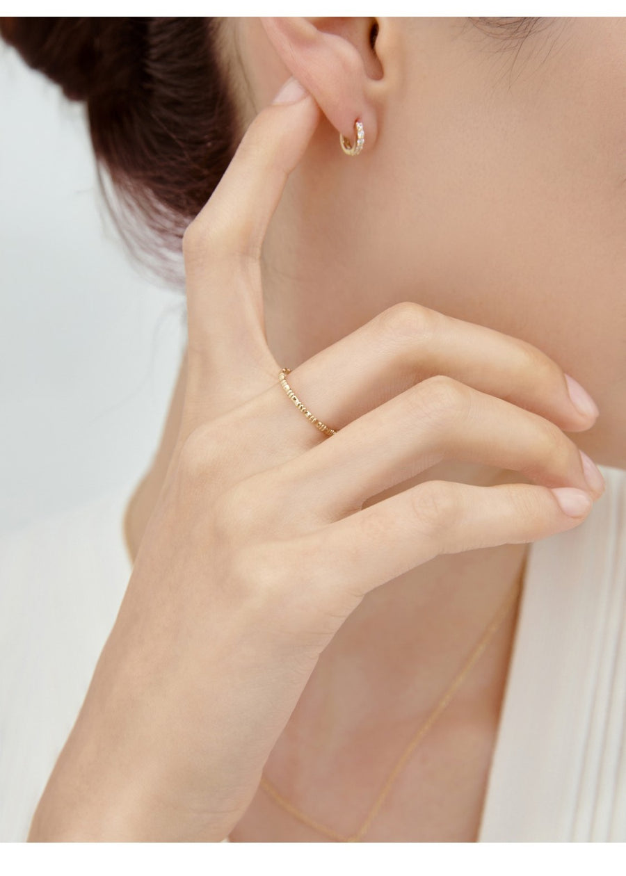 Textured gold ring