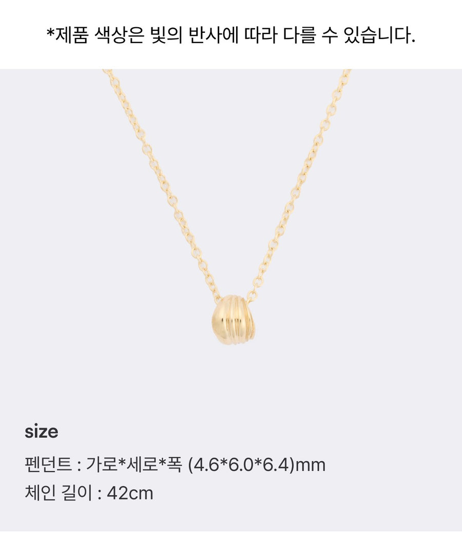 14K シェルモチーフゴールドネックレス