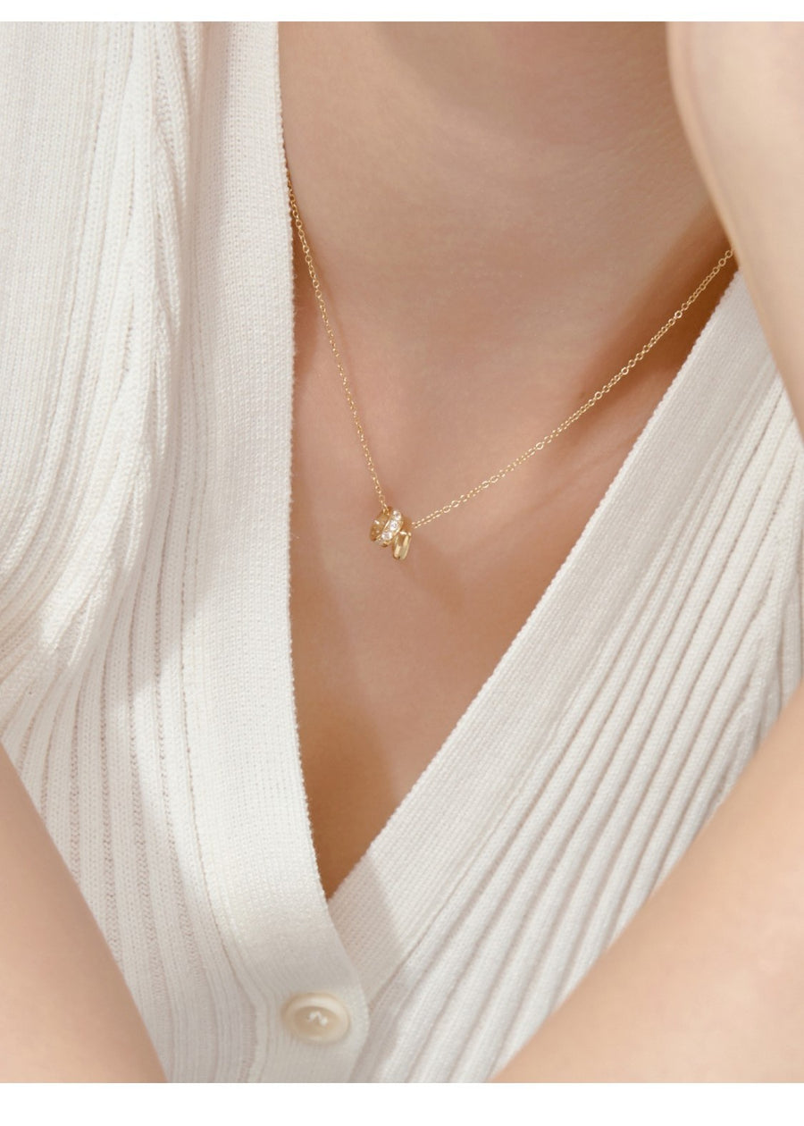 Double Pendant 14K ゴールドネックレス