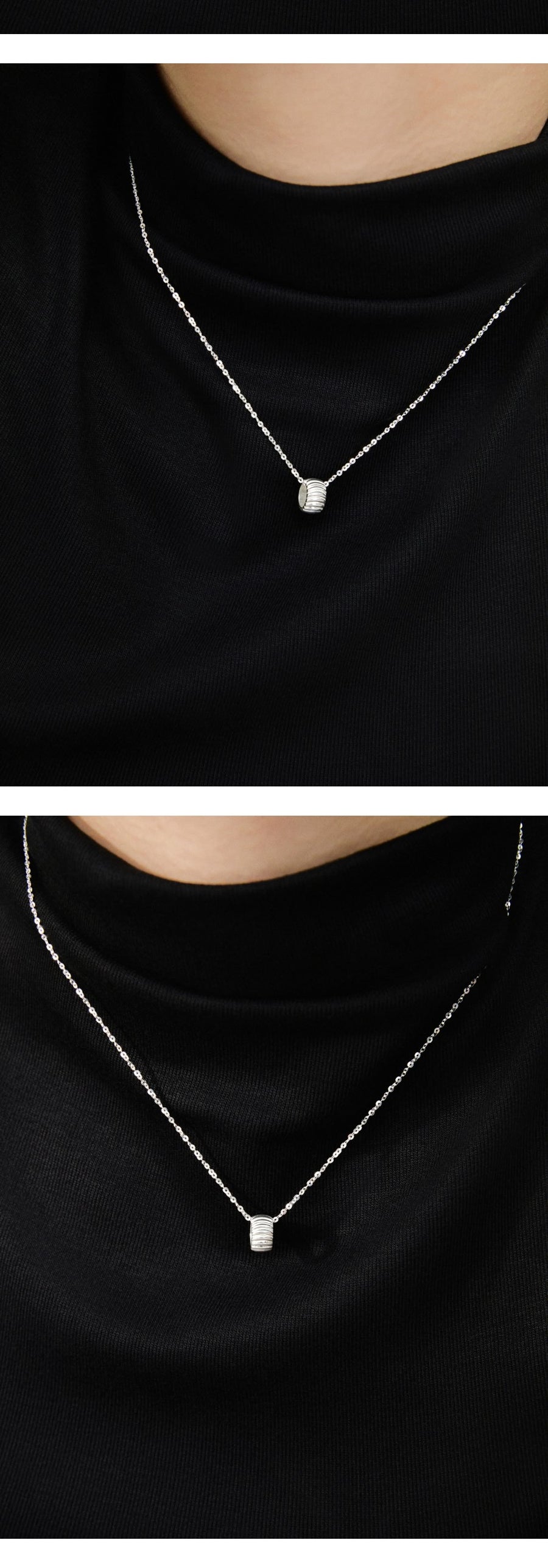Silver Ridge Ring Necklace