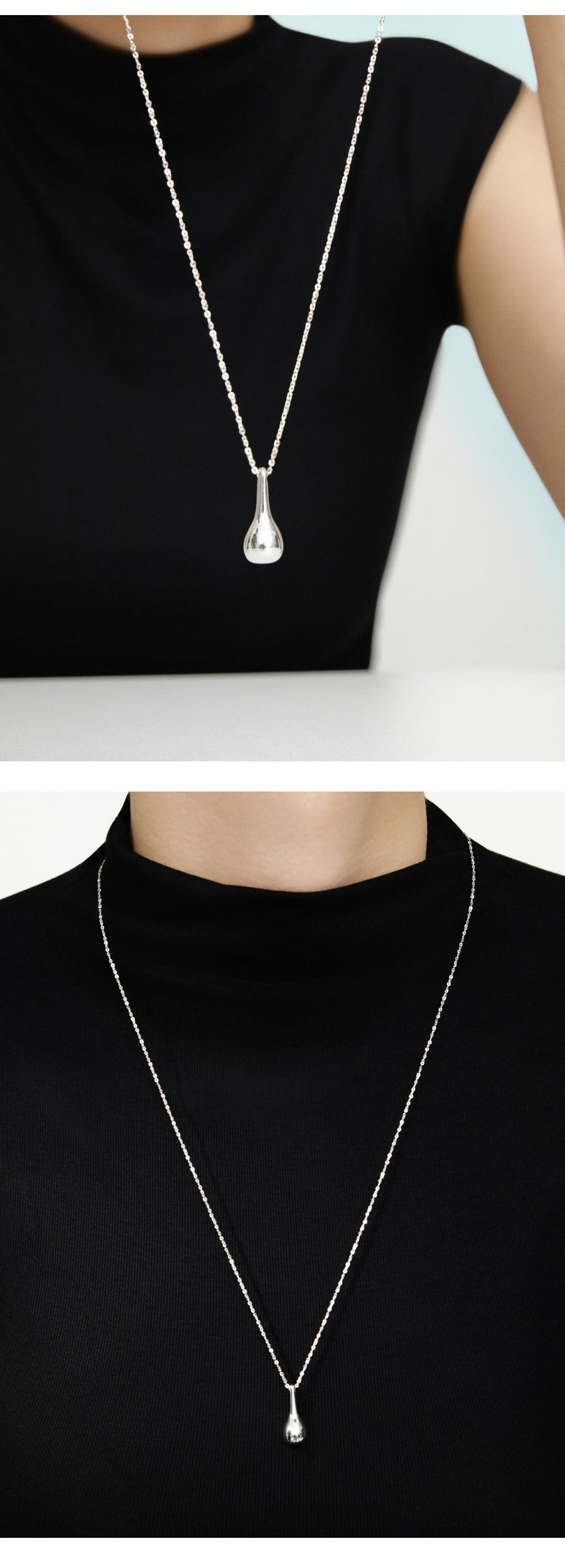 Silver Cylinder Necklace