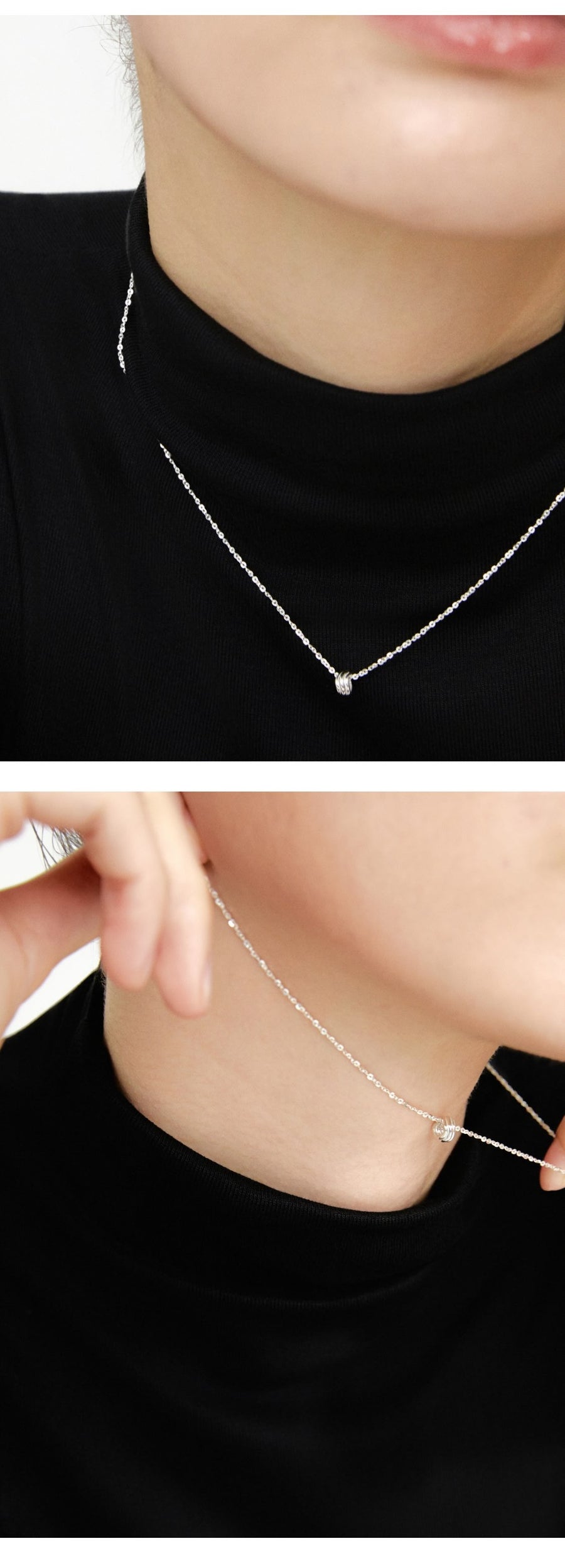 Silver Bold Drape Necklace