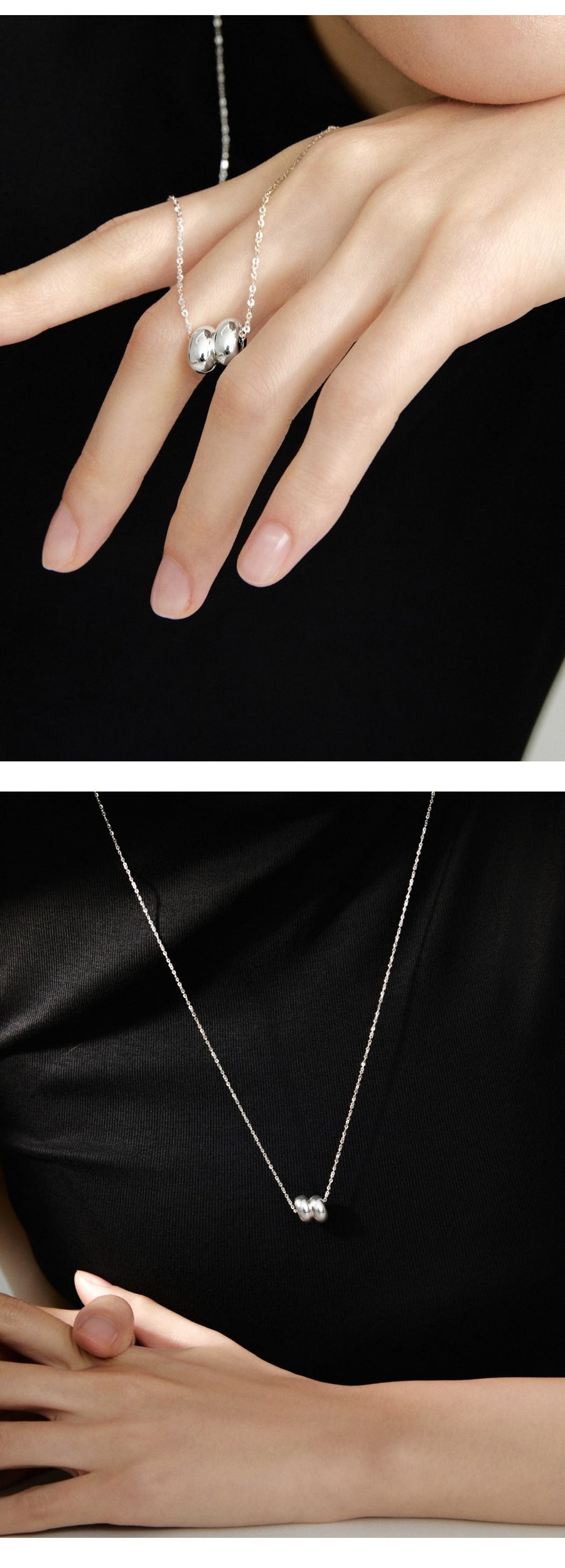 Infinity Duo Silver Necklace