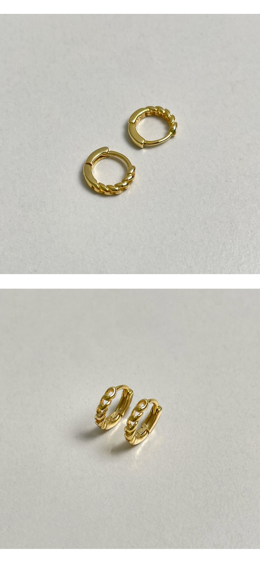シルバー カーブ ワンタッチ ピアス