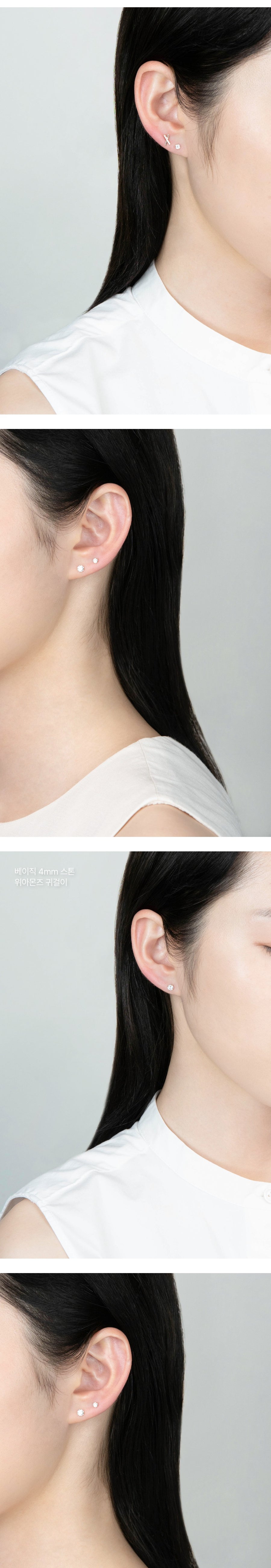 K14 イエロー ゴールド ベーシック ストーン ピアス / 14K Yellow Gold Basic Stone Earrings