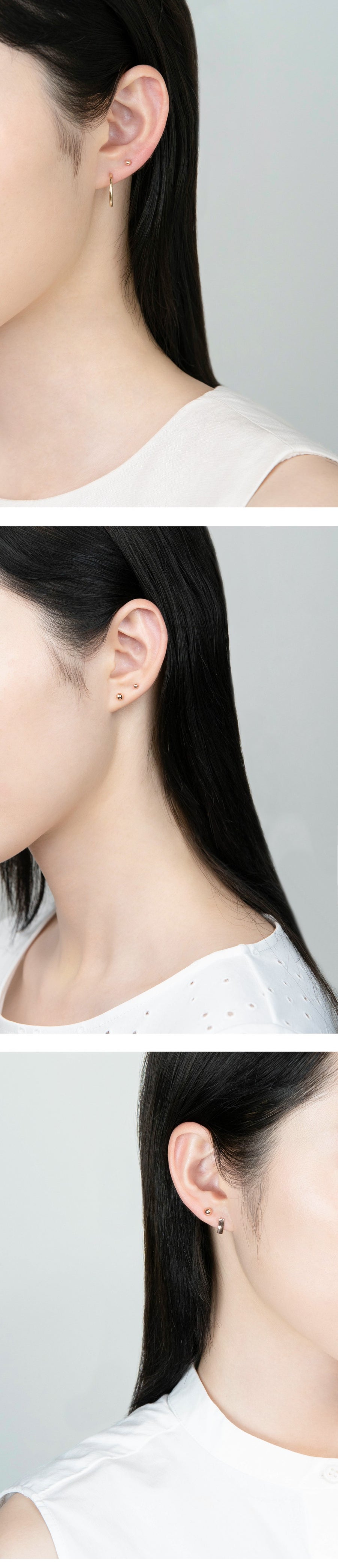 K14 ベーシック ボール ピアス [シングル] / 14K Basic Ball Earring