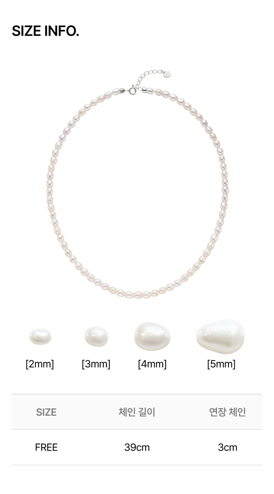 Silver Freshwater Pearl Beads Necklace