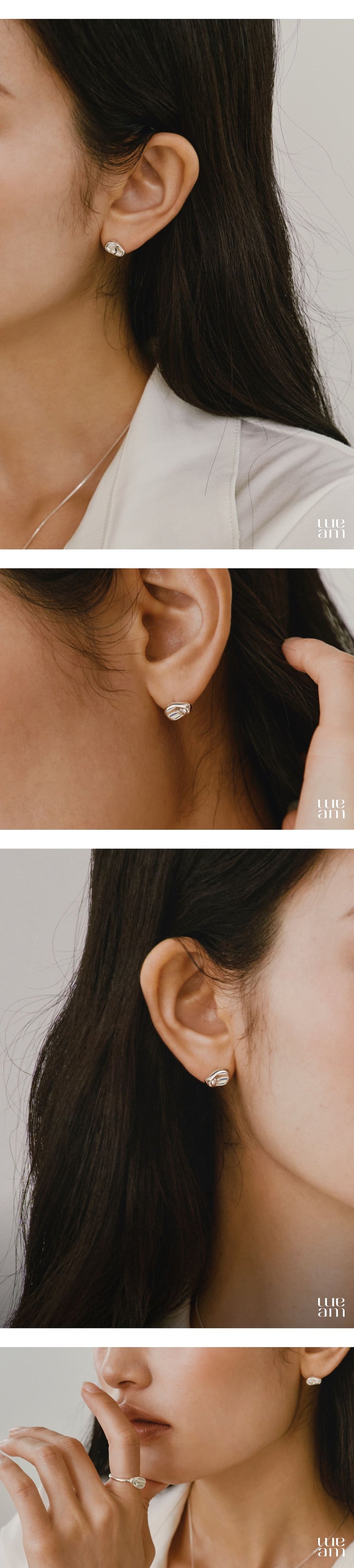 Silver Bean Earrings