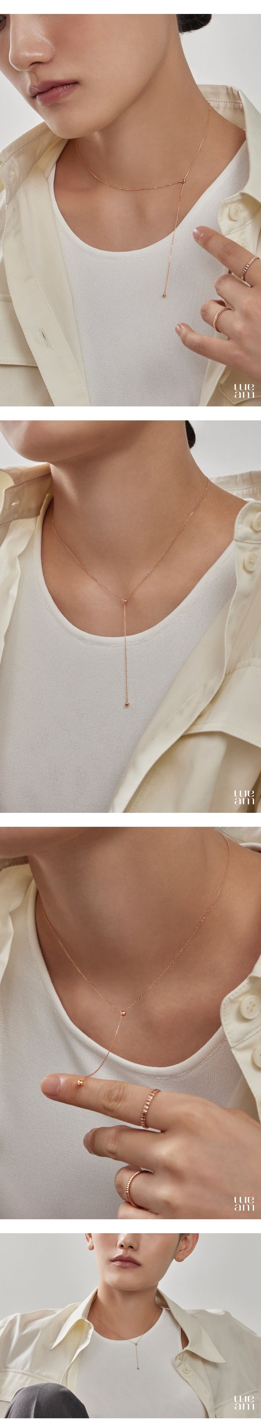 K14 スライド ボール ネックレス / 14K Slide Ball Necklace