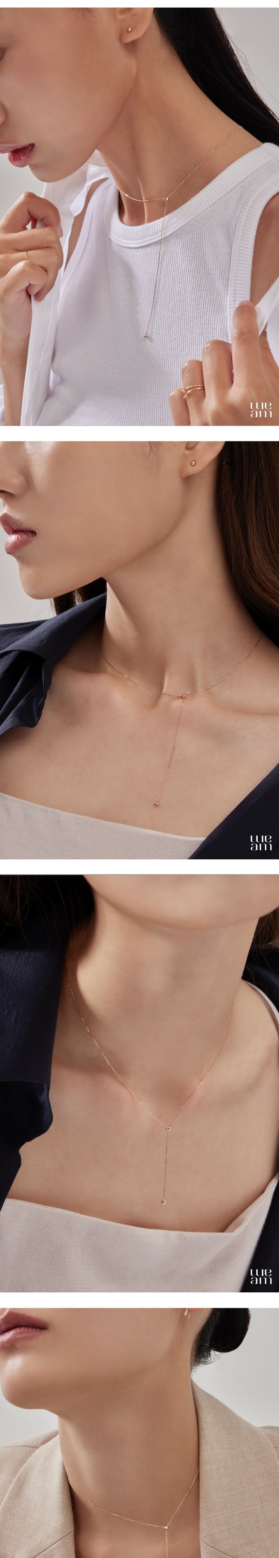 K14 スライド ボール ネックレス / 14K Slide Ball Necklace