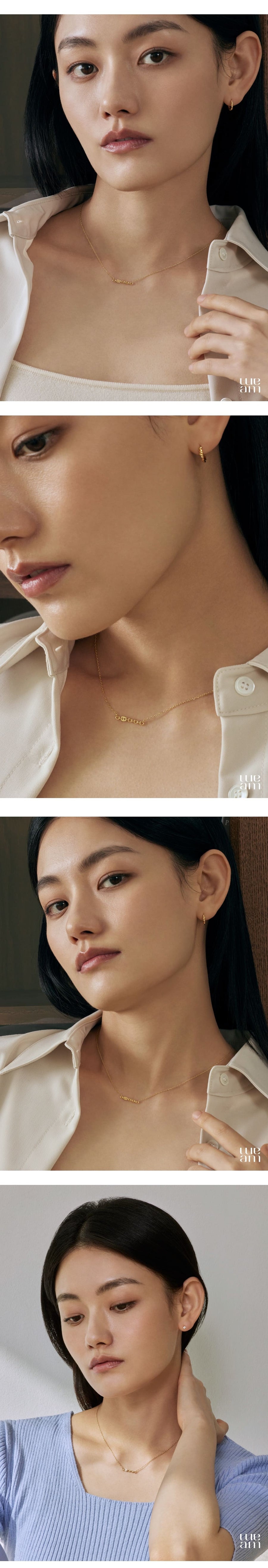 シルバー チェーン バーペンダント ネックレス / Silver Chain Bar Pendant Necklace