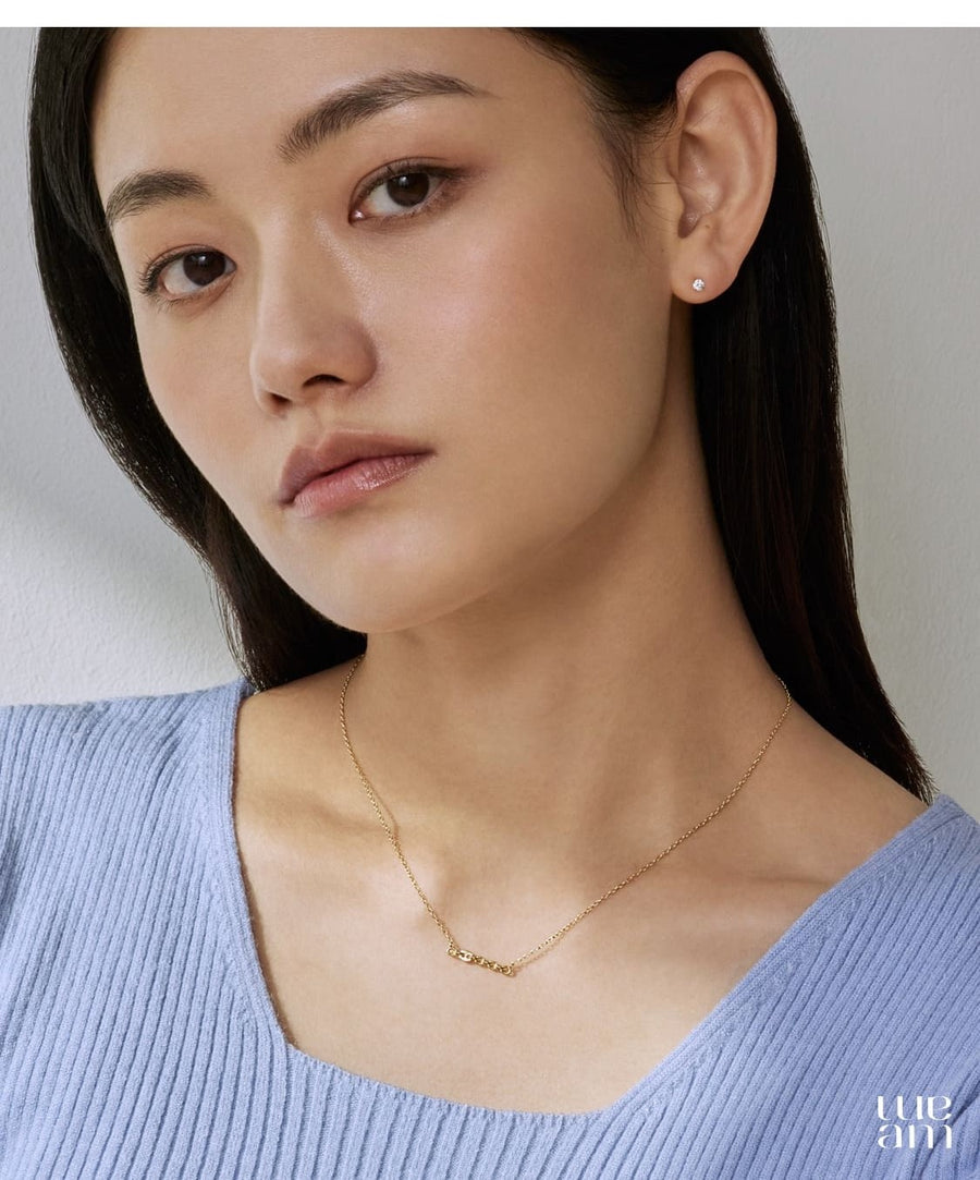 シルバー チェーン バーペンダント ネックレス / Silver Chain Bar Pendant Necklace