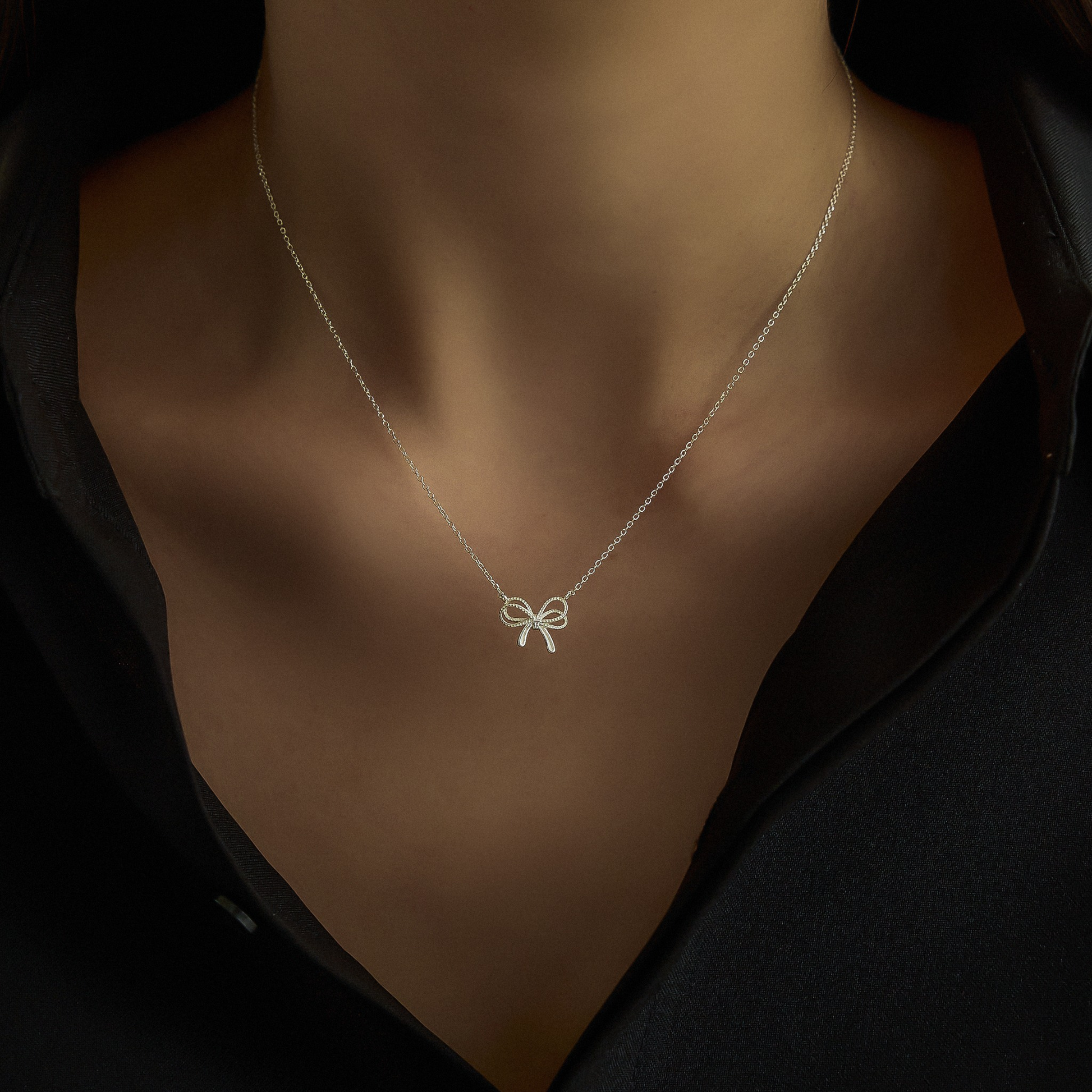 シルバー リボン ライン ネックレス / SILVER RIBBON LINE シルバー リボン ライン ネックレス / SILVER RIBBON LINE
