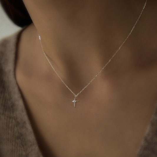 シルバー ボリューム スター ネックレス / SILVER VOLUME STAR NECKLACE