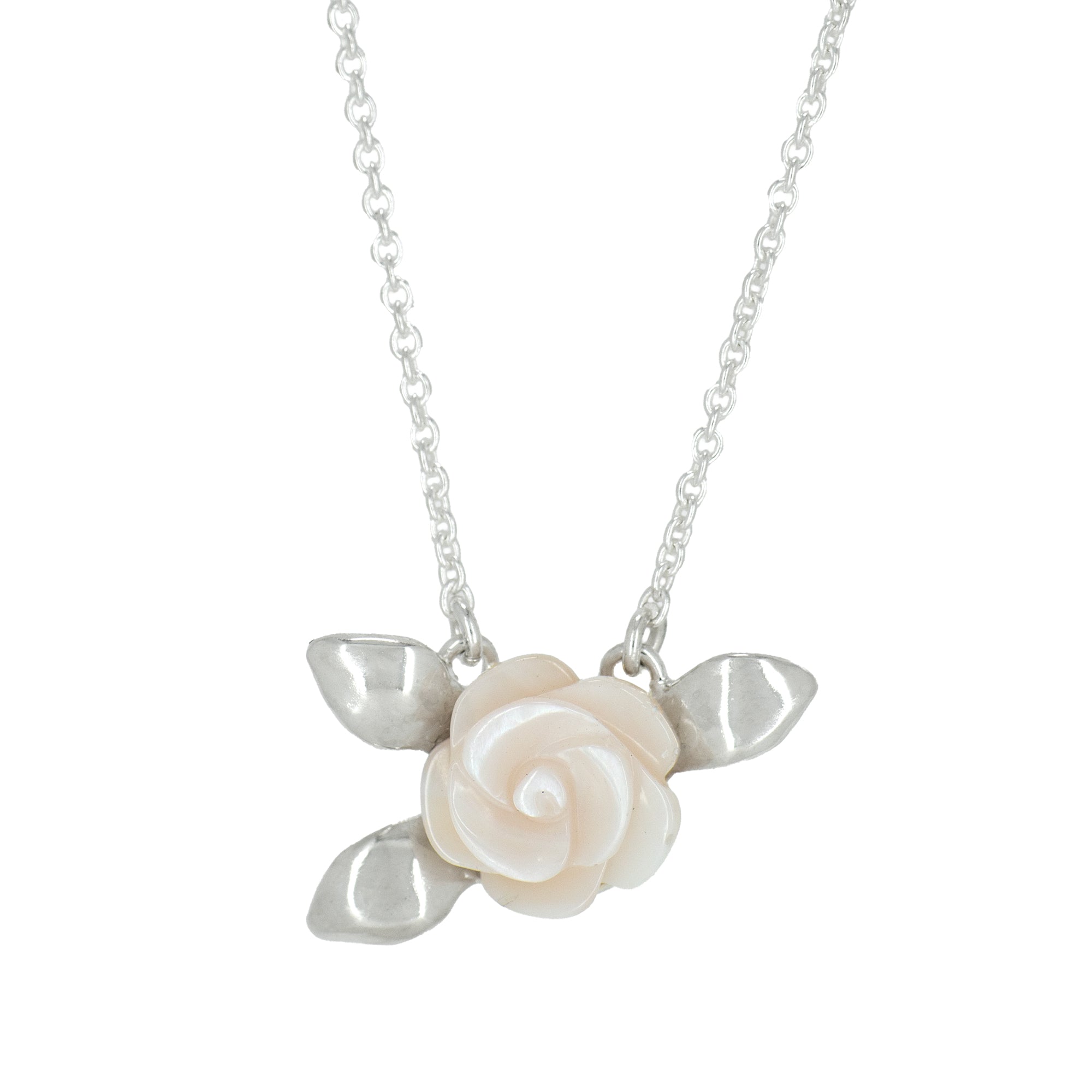 リーフ ローズ ネックレス / leaf rose necklace