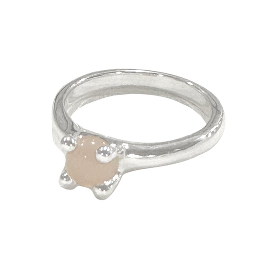 ミニ 4 プロン マッシュルーム リング：ジェムストーン / mini 4 prong mushroom ring (gemstone)