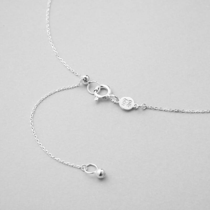 シルバー ベーシック ボール ペンダント ネックレス / Silver Basic Ball Pendant Necklace
