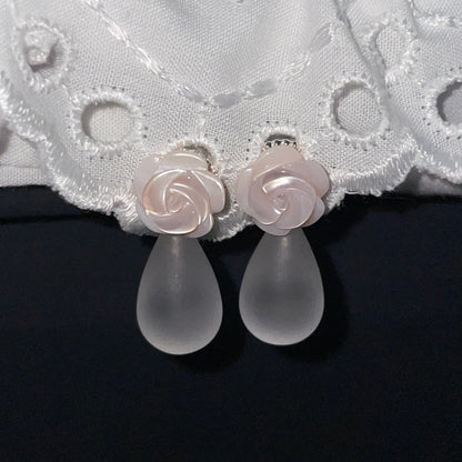 ドロップ ローズ ピアス / drop rose earring