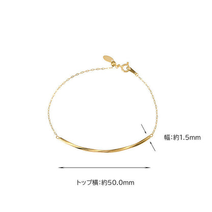 K18 ひねりバーブレスレット / 18K Twisted Bar Bracelet