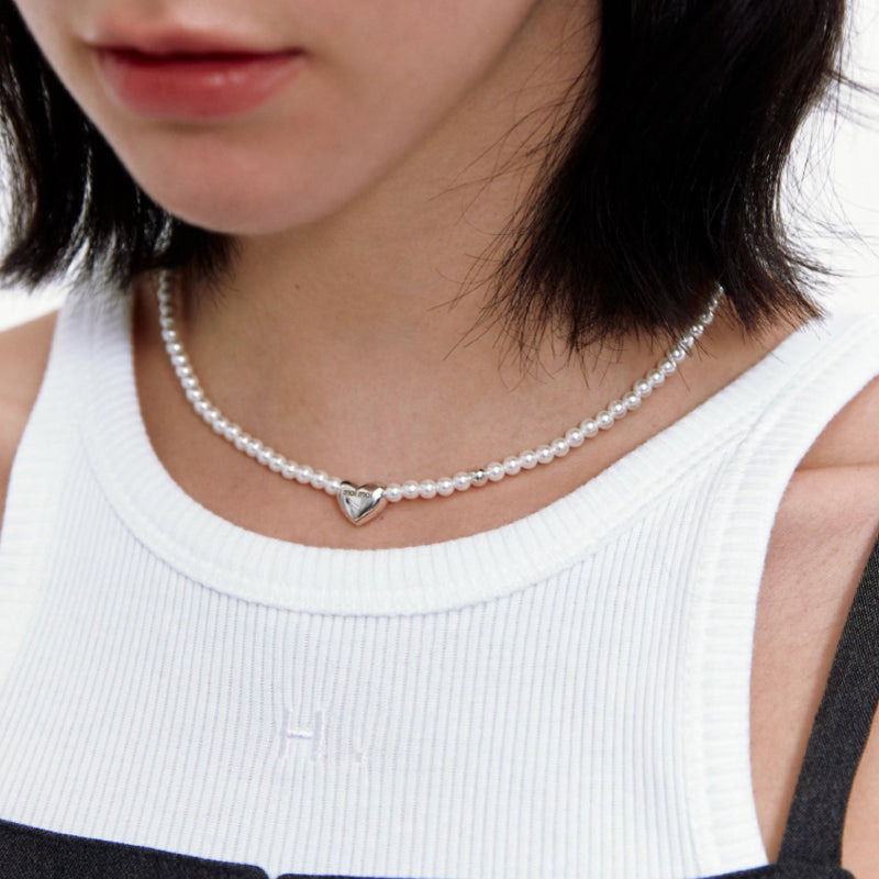 ラブ パール ネックレス / Love pearl necklace