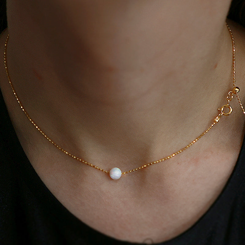 オパール グリッター ネックレス / Opal glitter necklace