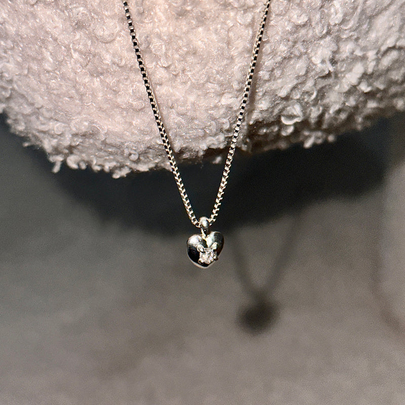 ハート キュービック ネックレス / heart cubic necklace