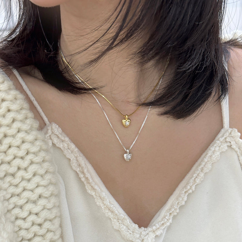 ハート キュービック ネックレス / heart cubic necklace