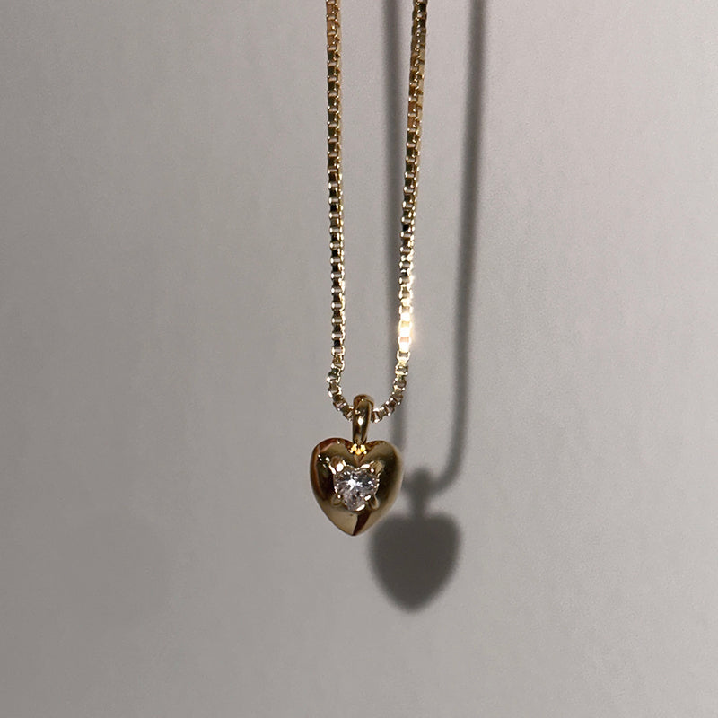 ハート キュービック ネックレス / heart cubic necklace