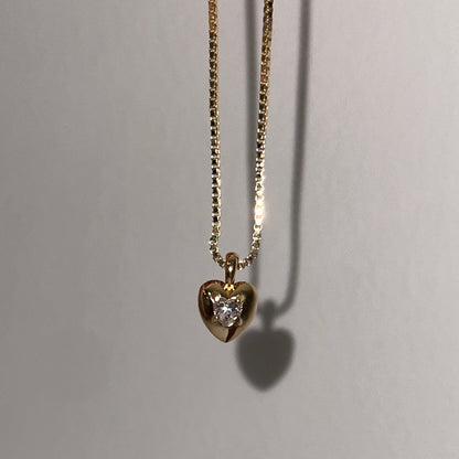 ハート キュービック ネックレス / heart cubic necklace