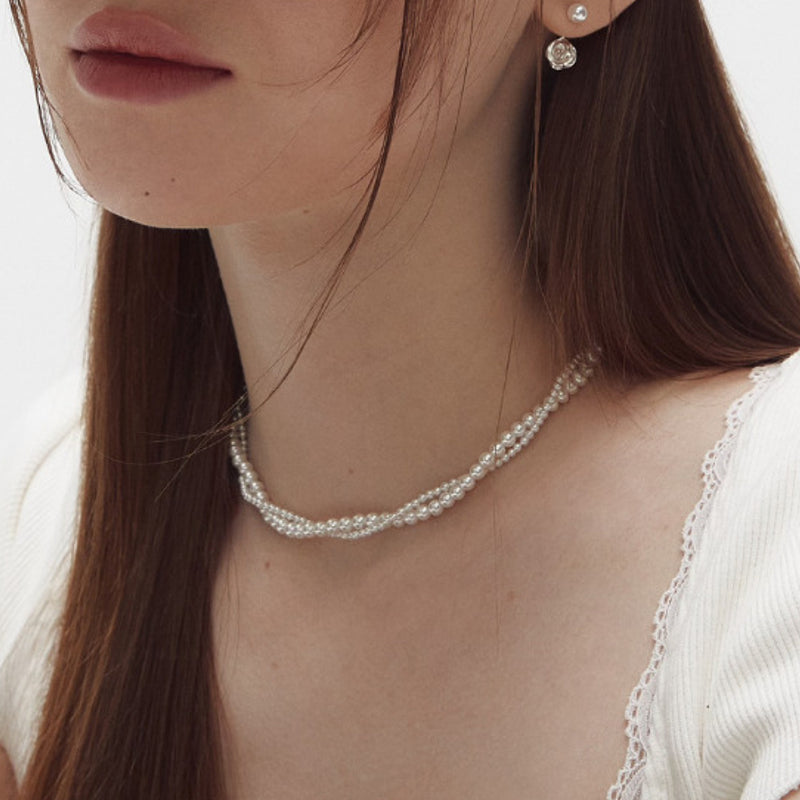 パール ミックス ネックレス / Pearl mix necklace (2 type)