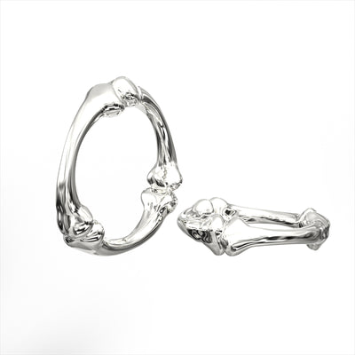 bone silver ring