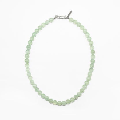 プレーナイト ボール ネックレス（ジェムストーン） / Prehnite ball necklace (Gemstone)