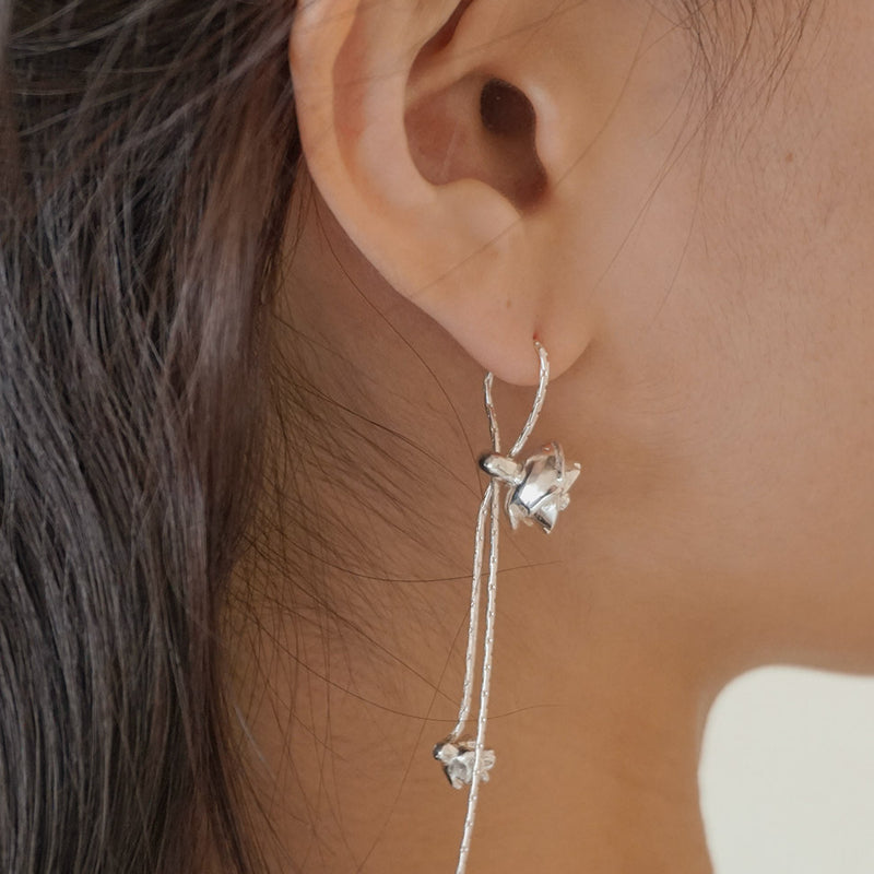 DOUBLE FLOWER DROP EARRING