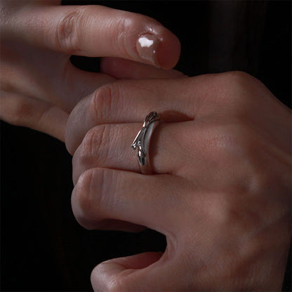 ribbon silver ring