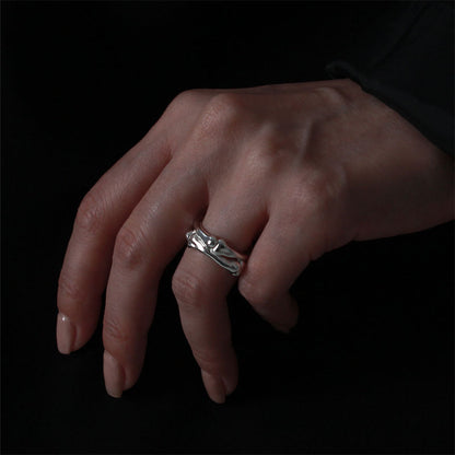 bone silver ring (double ver.)