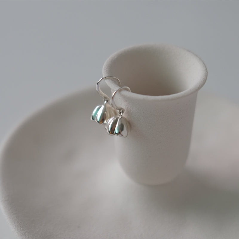 Drop popcorn flower earring