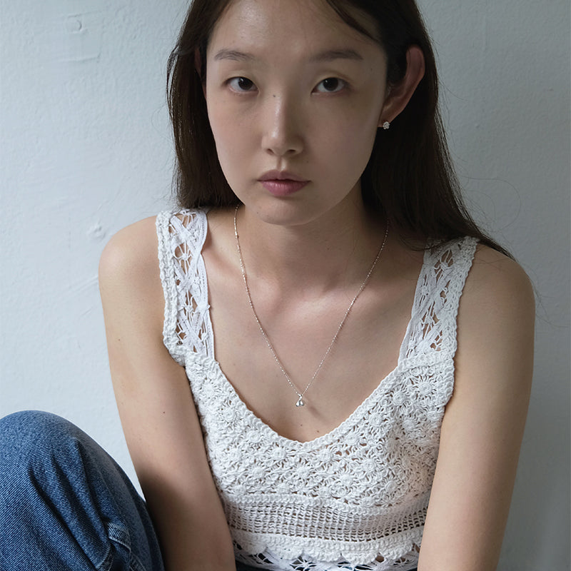 Popcorn flower necklace