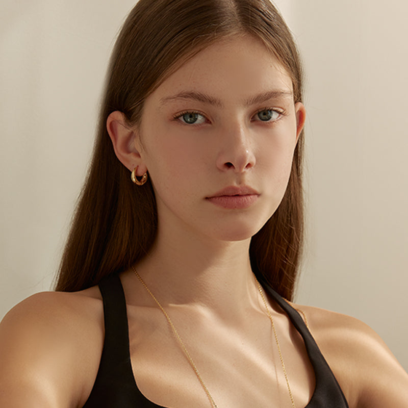 Large Oval Cone Hoop Earrings