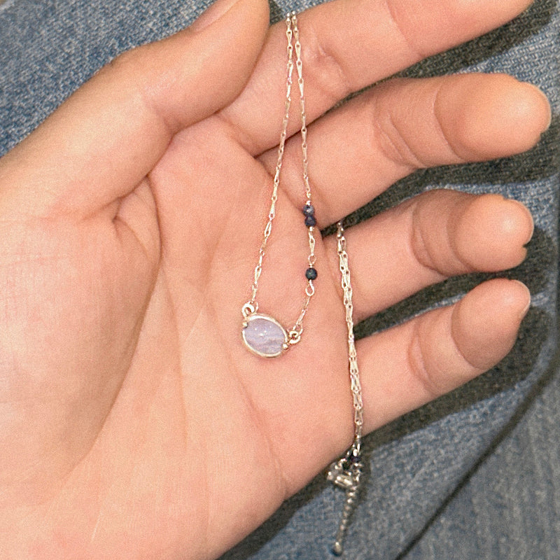 raindrop N04 blue lace agate