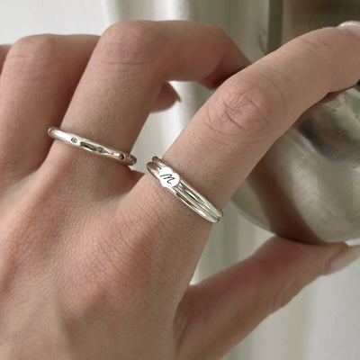 Petit initial ring (engraved)