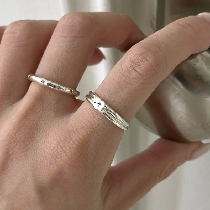 Petit initial ring (engraved)