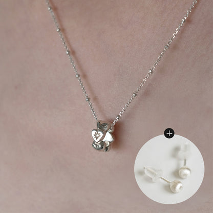 [アモンズ限定] Sparkle circle heart pendant
