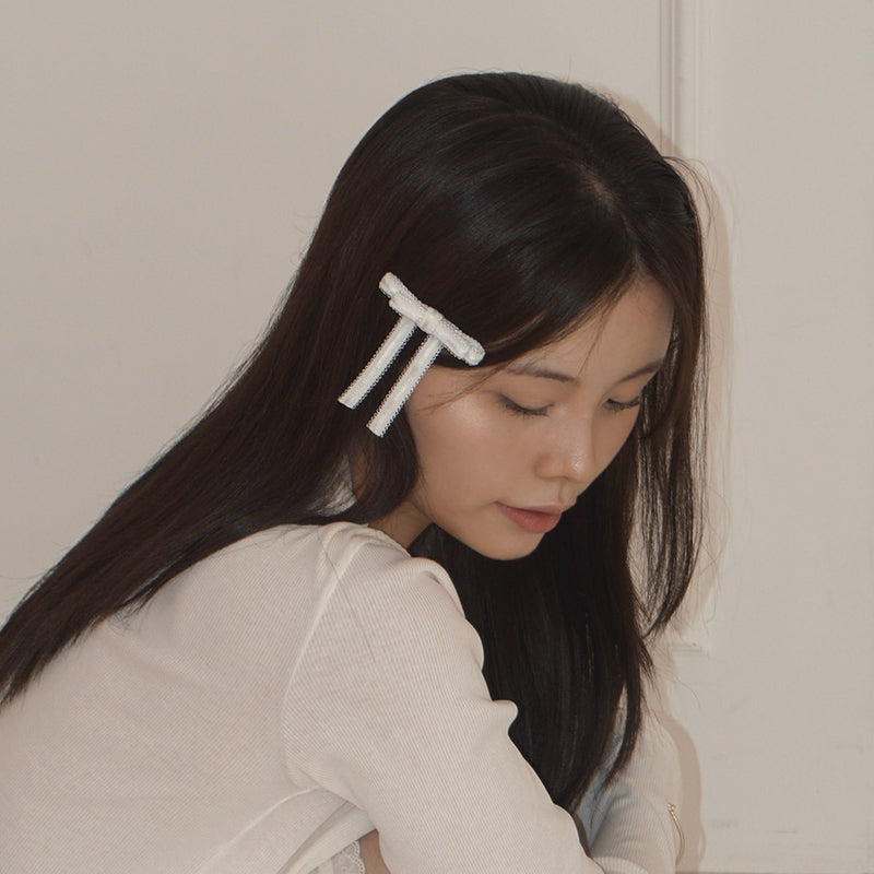 LACE RIBBON HAIRPIN SET