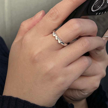 Triple heart ring